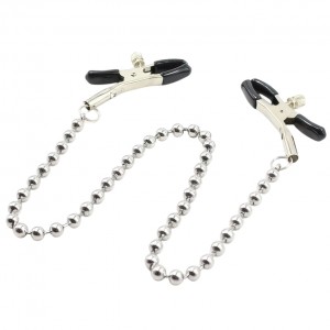 Зажимы для сосков с цепочкой в виде бусов (иной угол)