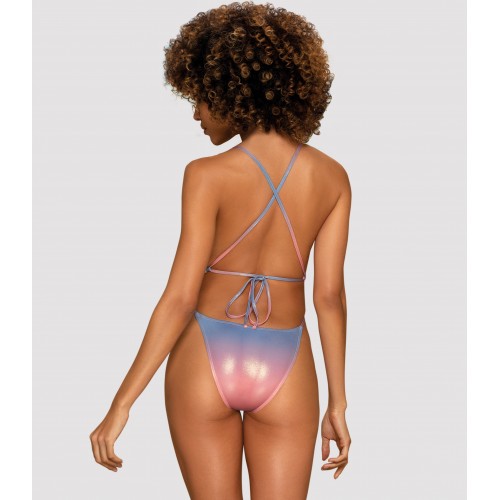 Мерцающий боди-купальник с нежным градиентом Rionella M