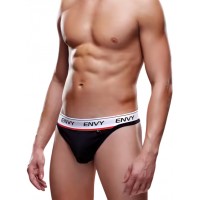 Мужские трусы-тонги на широкой резинке Envy черные M/L