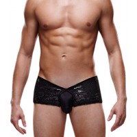 Блестящие мужские трусы-хипсы Envy черные M/L