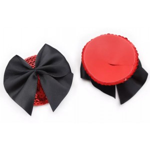 Пэстисы красные с чёрным бантиком (иной угол)