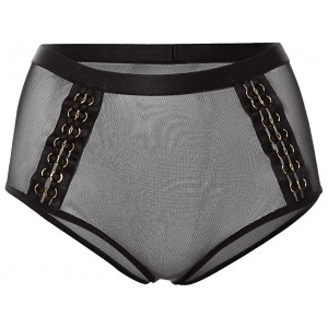 Трусы с высокой талией черные Ненасытная Глория L/XL (иной угол)