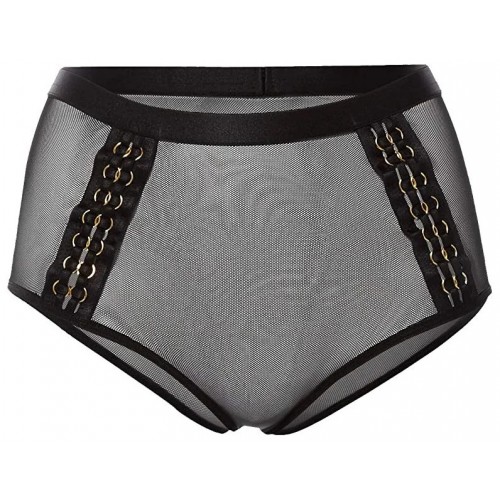 Трусы с высокой талией черные Ненасытная Глория L/XL