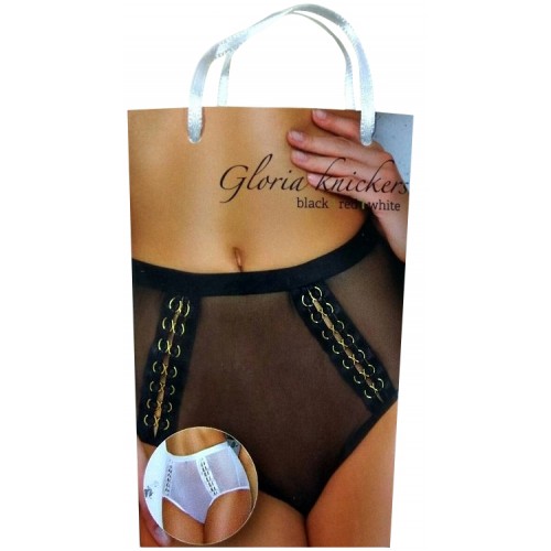 Трусы с высокой талией черные Ненасытная Глория L/XL