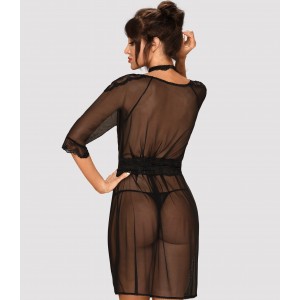 Черный пеньюар LUCITA S/M (иной угол)