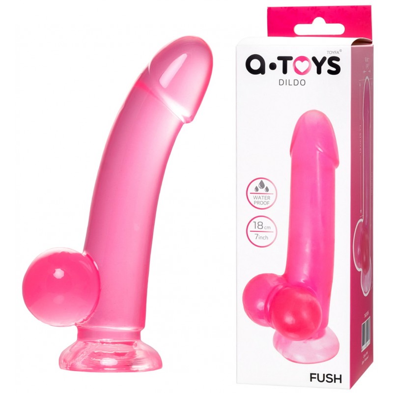 Реалистичный фаллоимитатор A-Toys by TOYFA Fush, TPE, розовый, 18 см