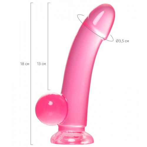 Реалистичный фаллоимитатор A-Toys by TOYFA Fush, TPE, розовый, 18 см