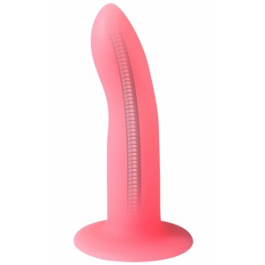 Гнущийся нереалистичный фаллос на присоске Techno Moon Beam 17 см (иной угол)