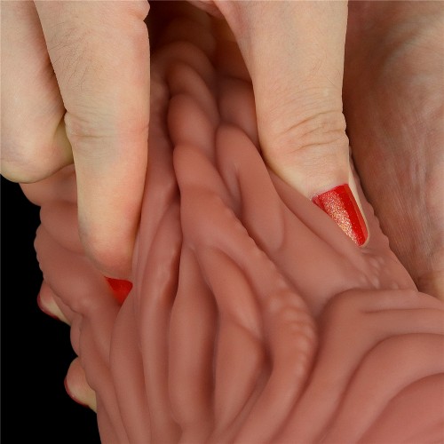 Фаллос-язычок с рельефным стволом Lovetoy Nature Cock Tongue 25 см