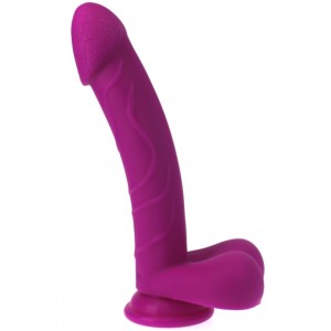 Фаллос филетовый из медицинского силикона (иной угол)