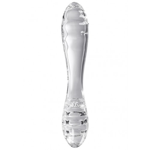 Двусторонний фаллоимитатор Satisfyer Dazzling Crystal 1, стекло, прозрачный, 18,5 см