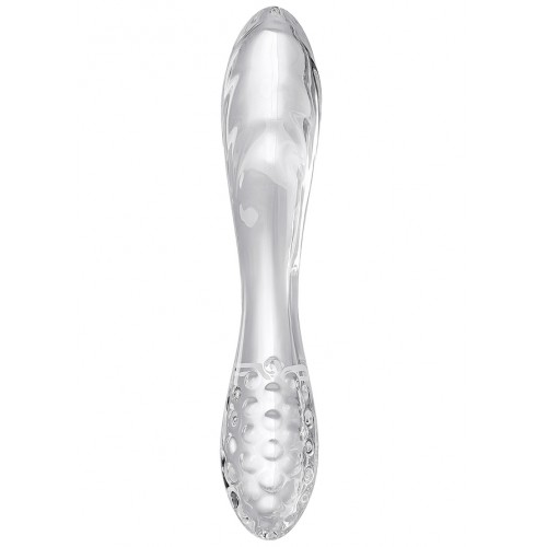 Двусторонний фаллоимитатор Satisfyer Dazzling Crystal 1, стекло, прозрачный, 18,5 см