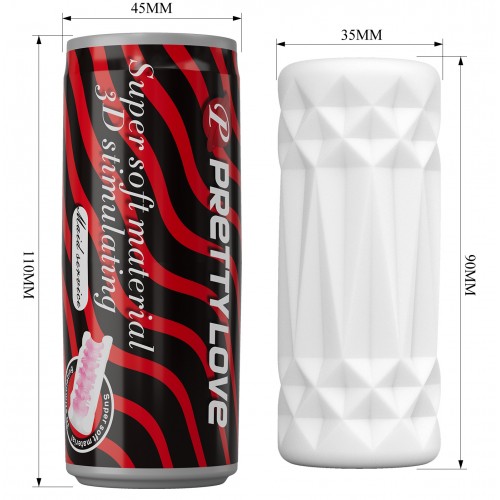 Рельефный маструбатор в колбе-банке Pretty Love