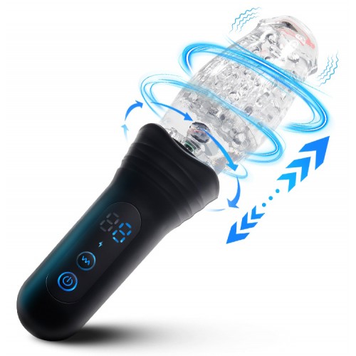 Автоматический вибромастурбатор с функциями ротации и фрикций Oral Sex Secwell