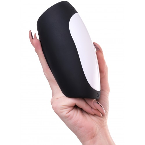 Перезаряжаемый мастурбатор Erotist Hailstorm, силикон, черный, 14,7 см.