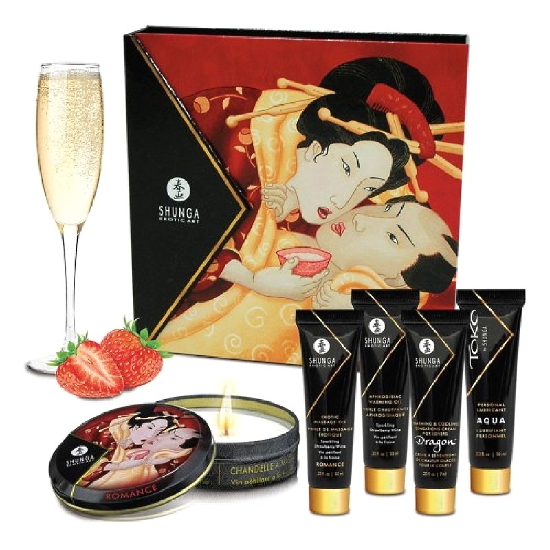 Набор Shunga Geisha Secret, клубника и шампанское