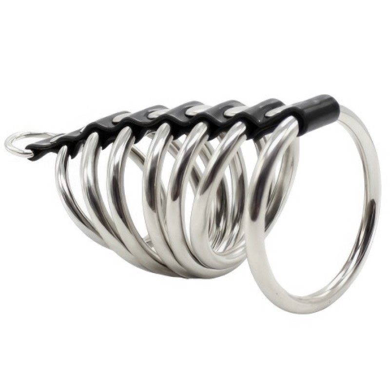 Хомут на пенис из семи металлических колец