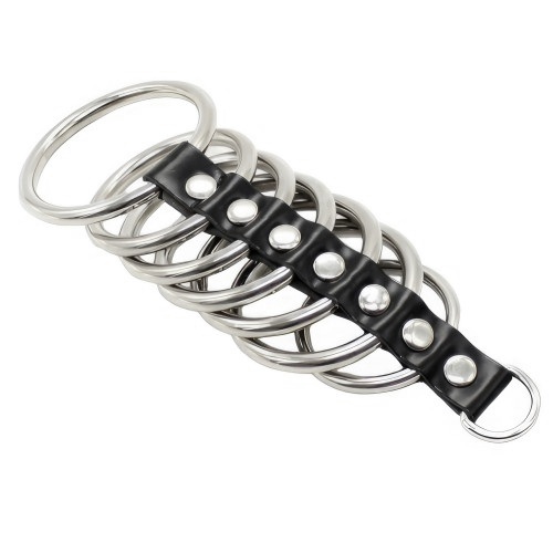 Хомут на пенис из семи металлических колец