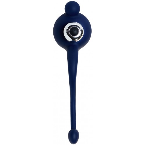 Виброкольцо с хвостиком JOS MICKEY, силикон, синий, 12,5 см