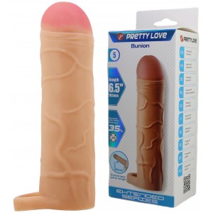 Удлиняющая насадка с креплением под мошонку Pretty Love Bunion телесная + 2,5 см