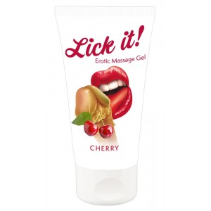 Массажное масло с ароматом клубники Erotic Massage Gel Cherry