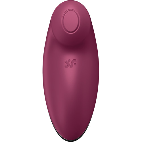 Клиторальный вибростимулятор с пульсацией Satisfyer Tap And Climax 2 бордовый