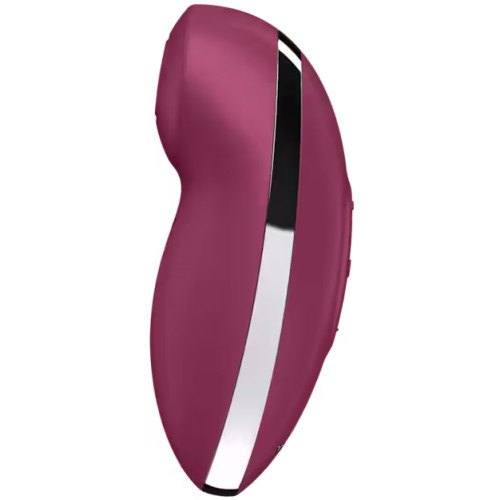 Клиторальный вибростимулятор с пульсацией Satisfyer Tap And Climax 2 бордовый