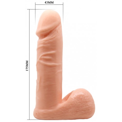 Реалистичный страпон с мошонкой и с удобными трусиками