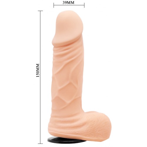 Страпон с мошонкой на трусиках телесный 