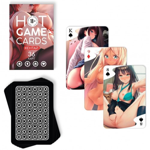 Эротические игральные карты Hot Game Cards Хентай 36 карт 18+