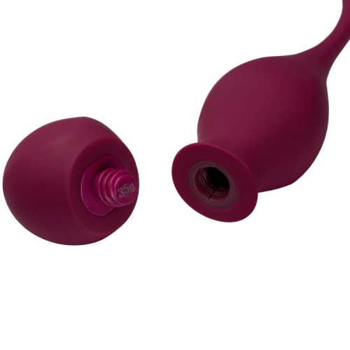 Вагинальные смарт-шарики с вибрацией и сменными утяжелителями Satisfyer Love Birds Vary бордовый