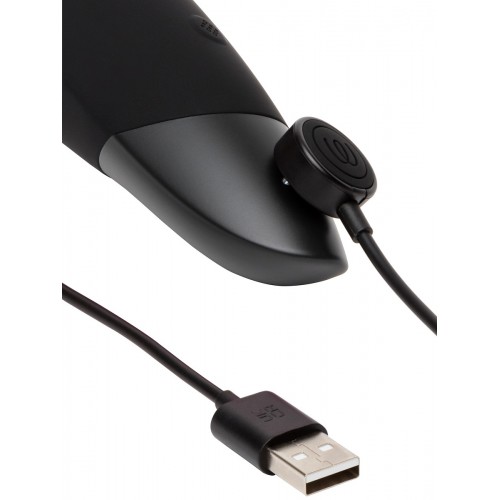 Бесконтактный вакуумно-волновой стимулятор клитора с вибрацией Womanizer Enhance черный