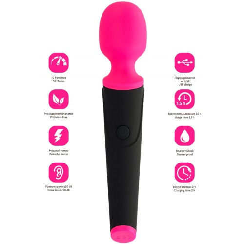 Вибростимулятор L'EROINA by TOYFA Aster, 10 режимов вибрации, силикон, розовый, 19,5 см, Ø 3,8 см