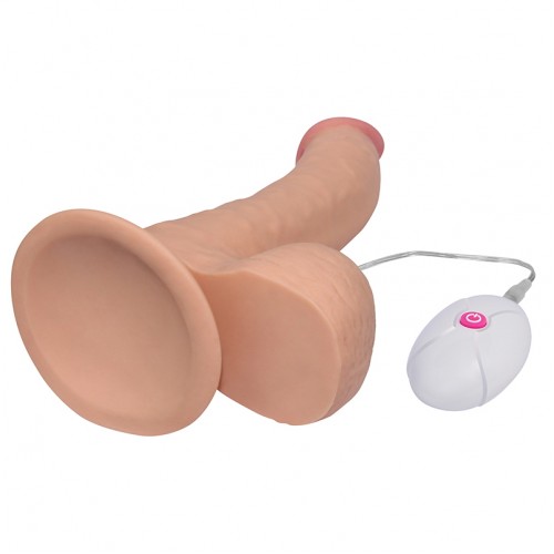Вибратор реалистик с выносным пультом управления The Ultra Soft Dude 22,5 см