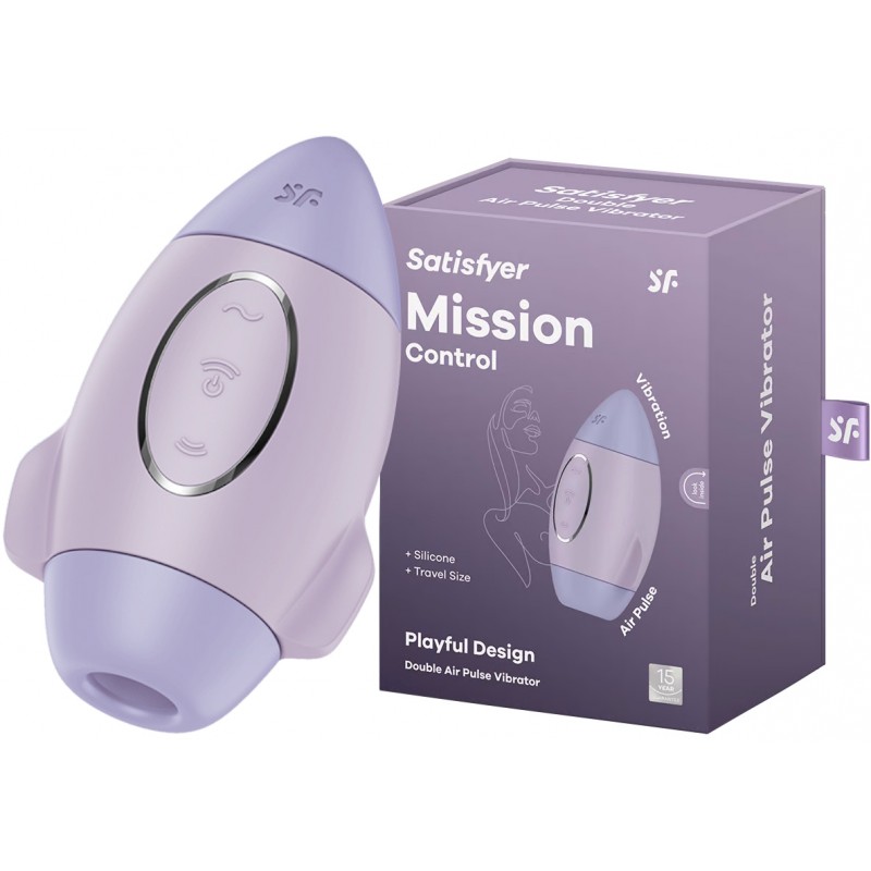 Вакуумно-волновой стимулятор клитора с вибрацией Satisfyer Mission Control фиолетовый