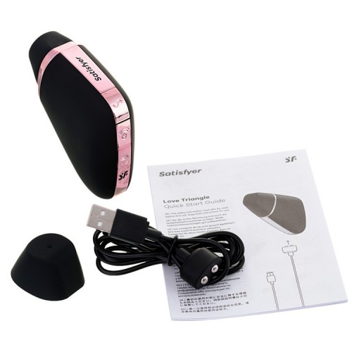 Бесконтактный смарт-стимулятор клитора Satisfyer Love Triangle черный