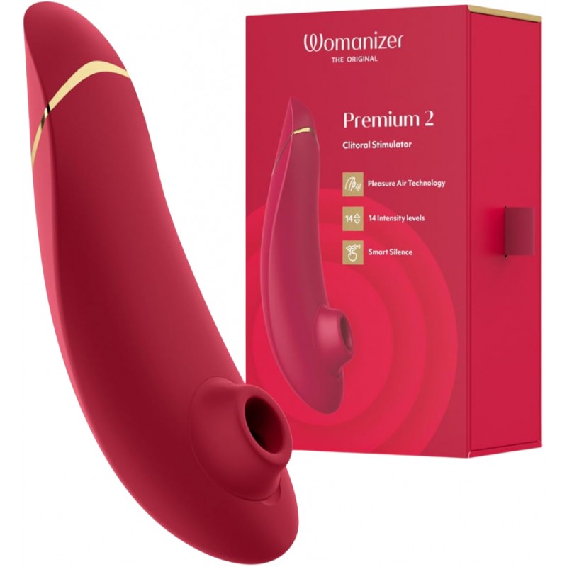 Бесконтактный стимулятор клитора Womanizer Premium 2 Bordeaux