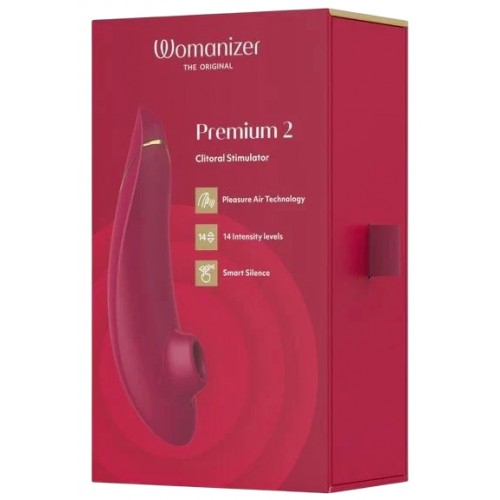 Бесконтактный стимулятор клитора Womanizer Premium 2 Bordeaux