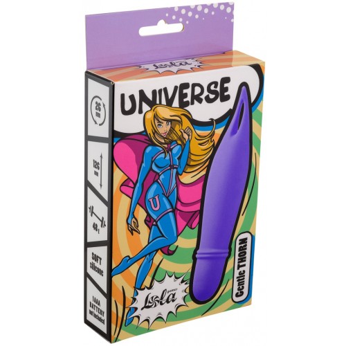 Перезаряжаемый мини-вибростимулятор Universe Gentle Thorn Purple