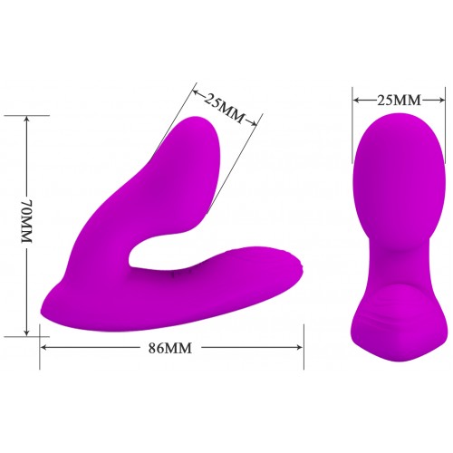 Вагинально-клиторальный стимулятор Pretty Love Melvin с пультом ДУ