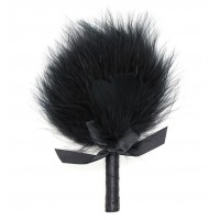 Чёрный тиклер с атласной лентой 16 см