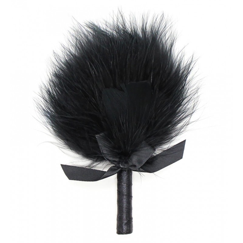 Чёрный тиклер с атласной лентой 16 см