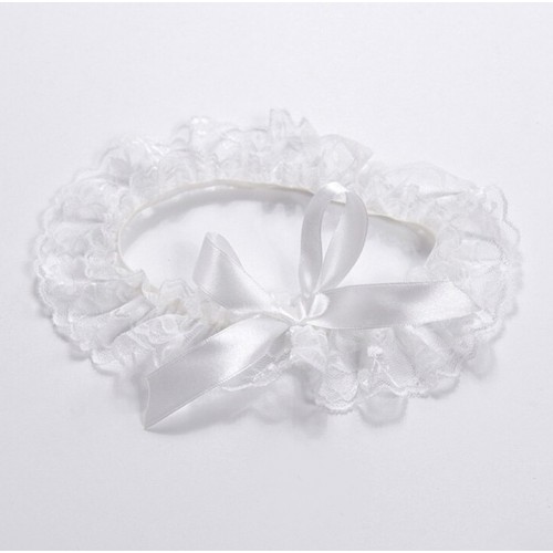 Подвязка кружевная белая