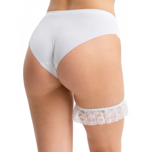 Подвязка кружевная белая