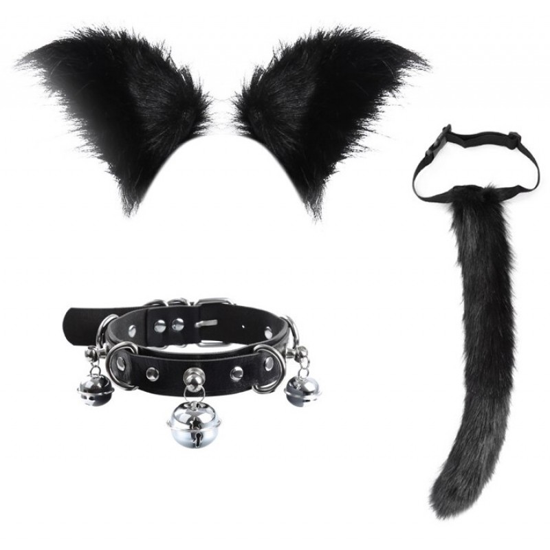 Костюм собаки (ушки, ошейник, хвост) 