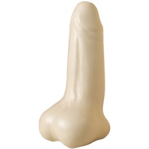 Матовая керамическая настольная ваза Достоинство бежевая 21 см (иной угол)