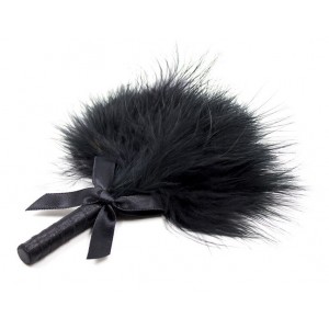 Чёрный тиклер с атласной лентой 16 см (иной угол)