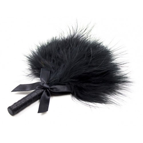 Чёрный тиклер с атласной лентой 16 см