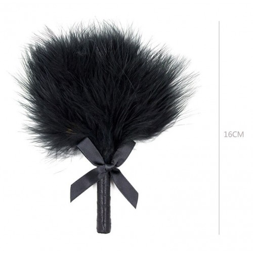 Чёрный тиклер с атласной лентой 16 см