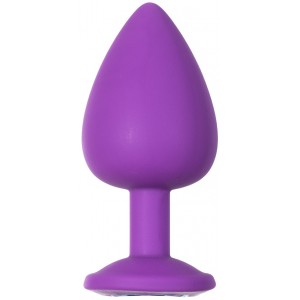 Анальная пробка Emotions Cutie Large Purple Light Blue Crystal (иной угол)
